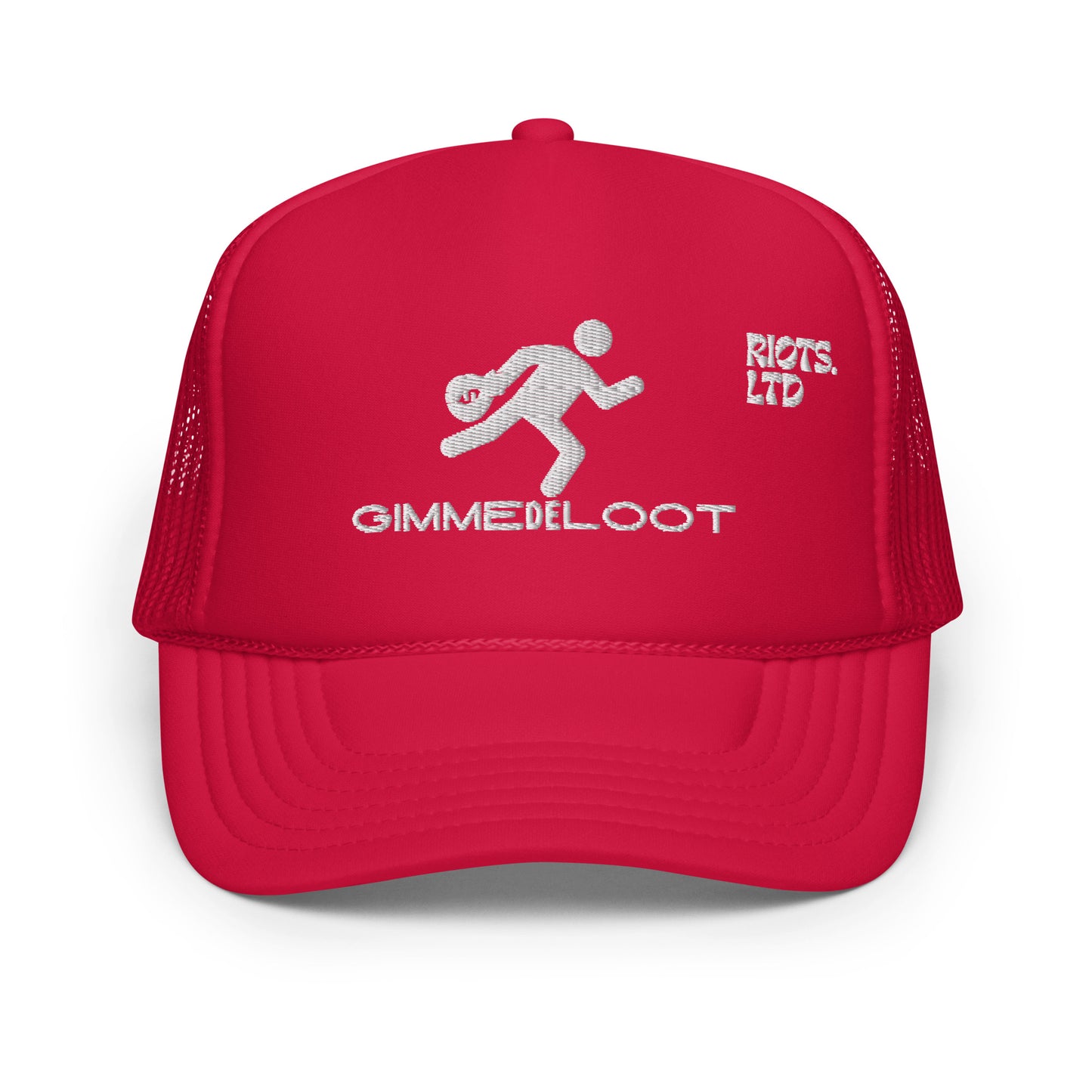 RiOTS. - GIMMEdeLOOT - Unisex Mesh Trucker Hat - Red