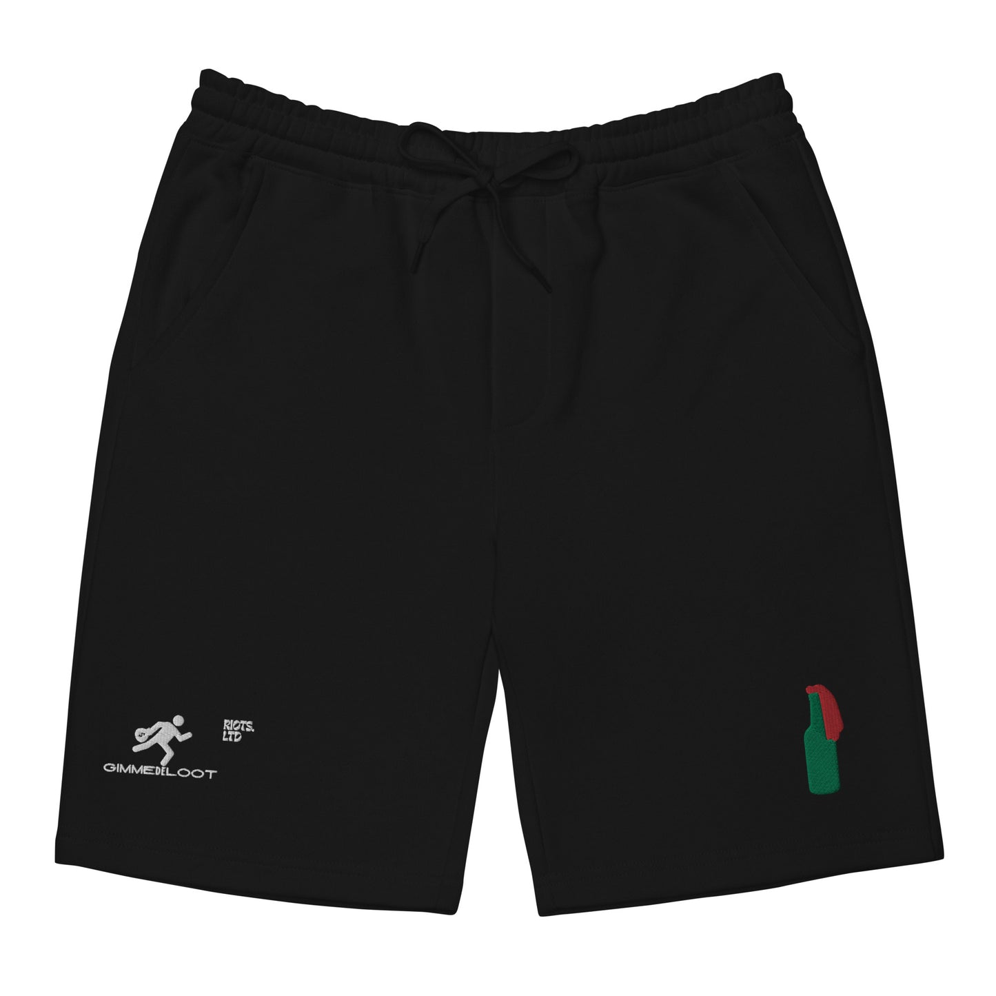 RIOTS. - GIMMEdeLOOT - Fleece Shorts - Black