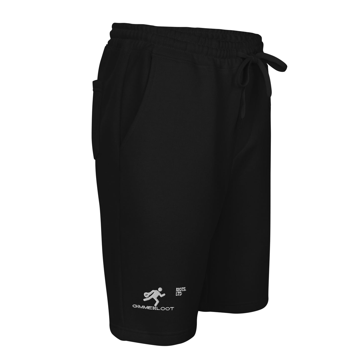 RIOTS. - GIMMEdeLOOT - Fleece Shorts - Black