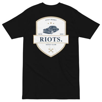 RiOTS. - AUTO CLUB - HEAVYWEIGHT T-SHIRT - Black