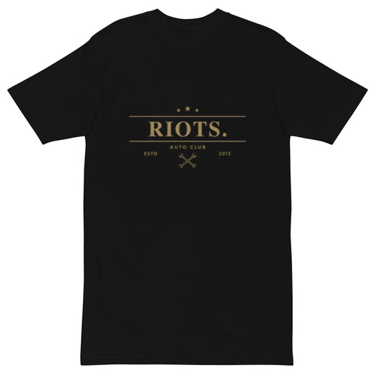 RiOTS. - AUTO CLUB - HEAVYWEIGHT T-SHIRT - Black