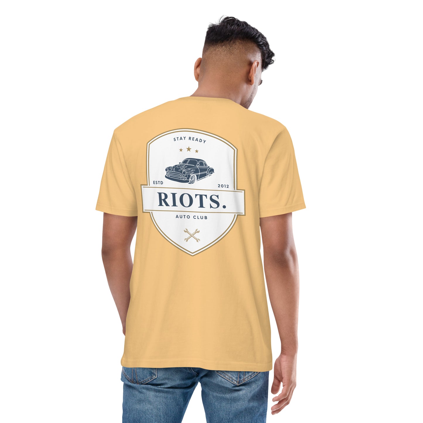 RiOTS. - AUTO CLUB - HEAVYWEIGHT T-SHIRT - Gold