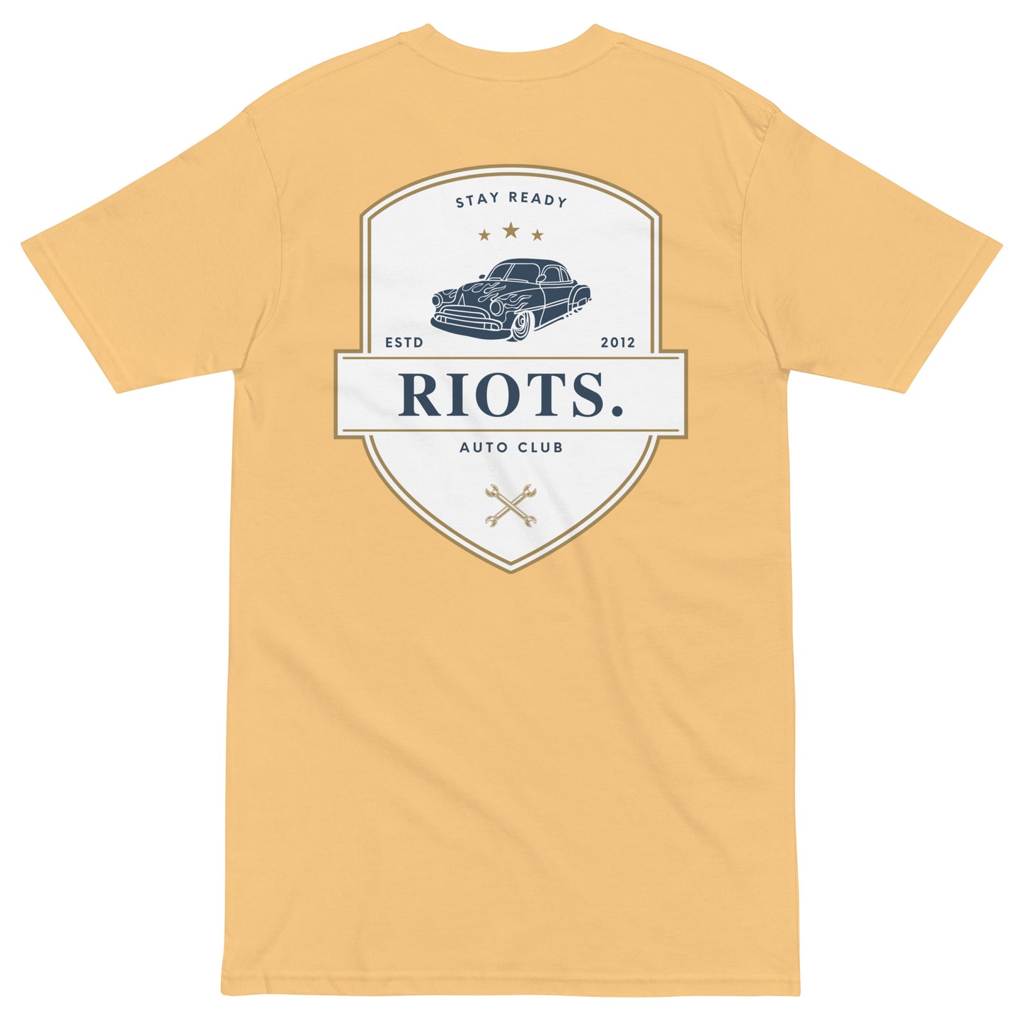 RiOTS. - AUTO CLUB - HEAVYWEIGHT T-SHIRT - Gold