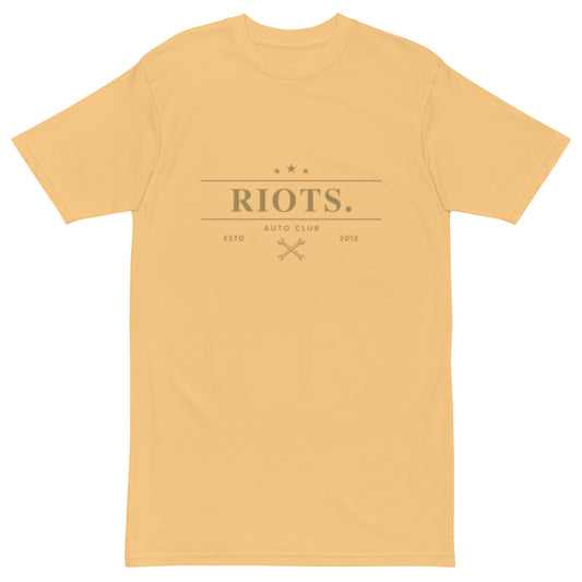 RiOTS. - AUTO CLUB - HEAVYWEIGHT T-SHIRT - Gold