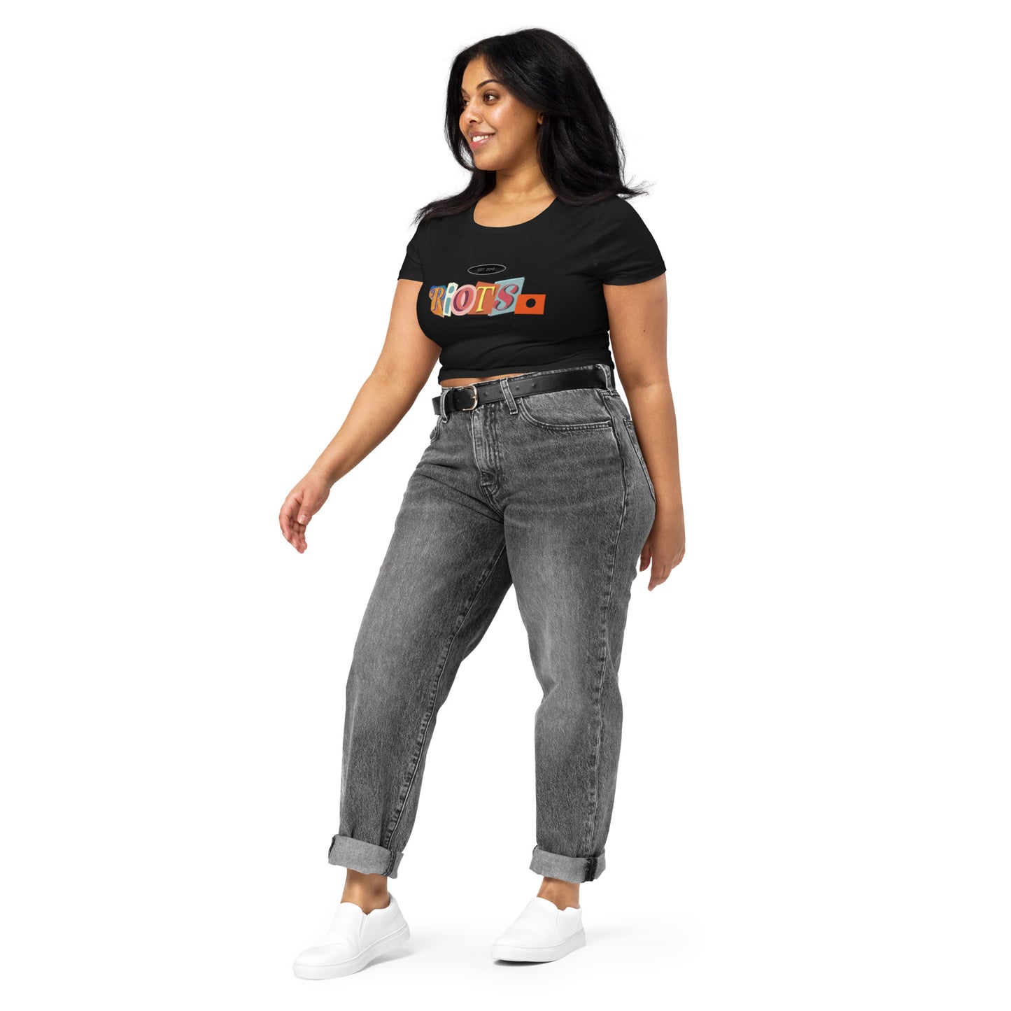 RiOTS. - RANSOM - Women’s Crop T-Shirt Black